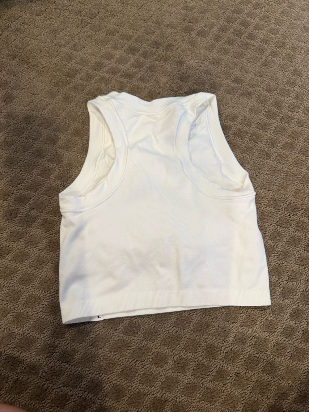 JoyLab White Ribbed Cropped Tank - Picture 2 of 5